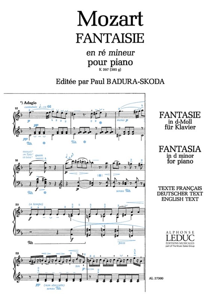 Fantaisie En Re Mineur -K397